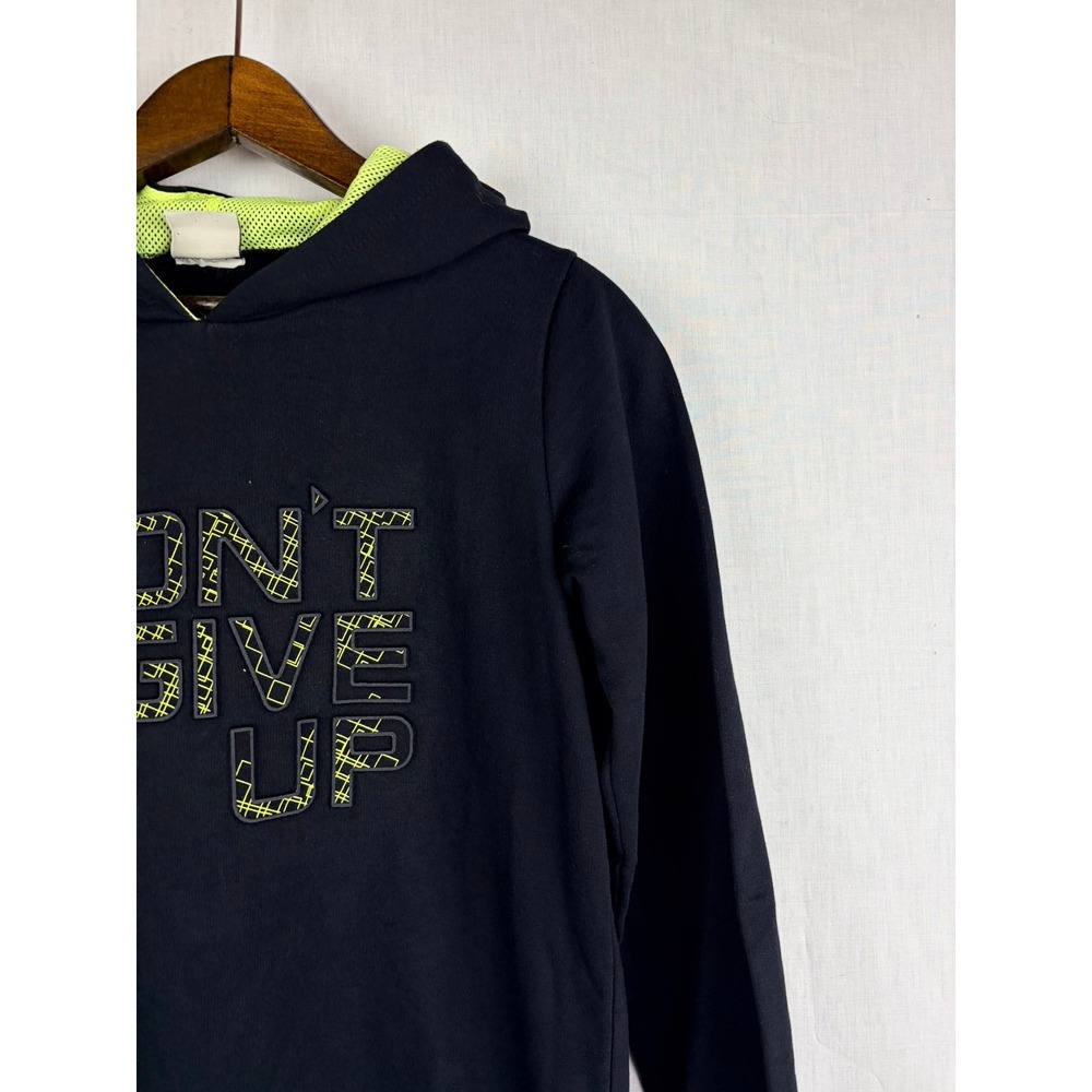 LC Waikiki Boys 11Y Black‎ Dont Give Up Graphic Hoodie Neon Yellow  Pullover - Picture 4 of 13
